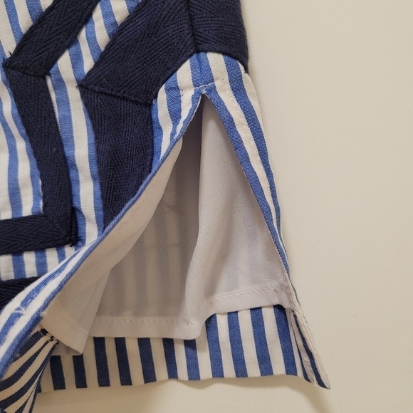 ❤️Eliza J blue white striped sleeveless shift mini dress - Picture 4 of 10